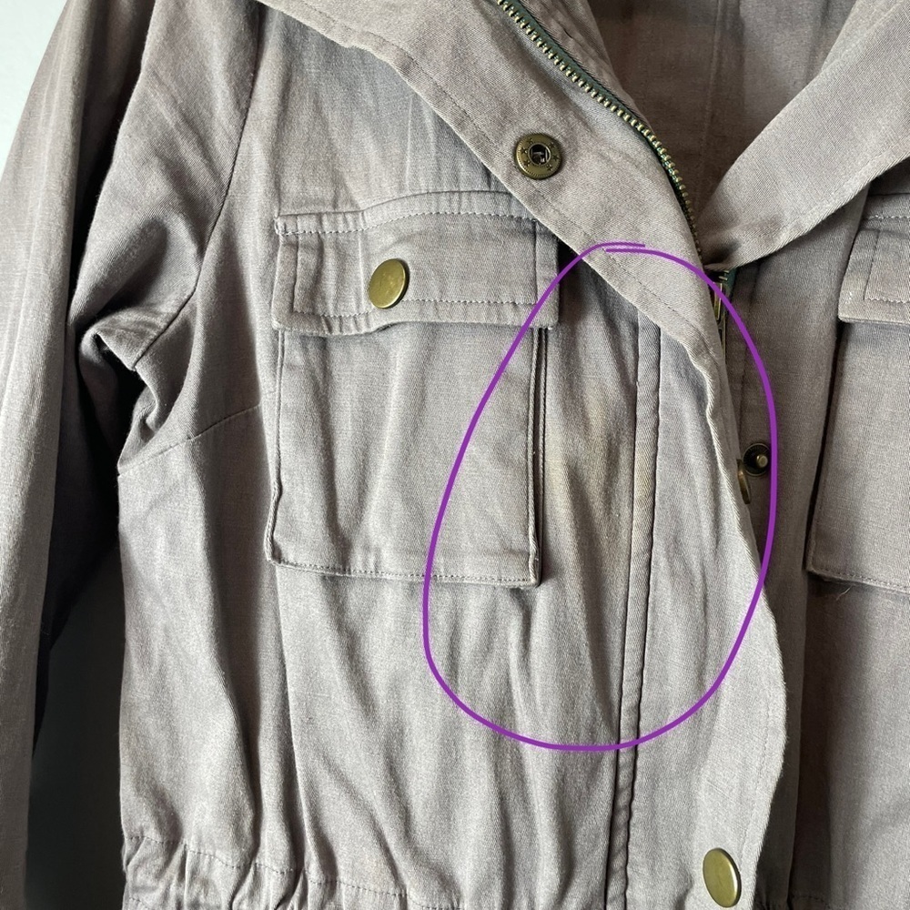 Market & Spruce Grey Hooded Jacket - Picture 2 of 6
